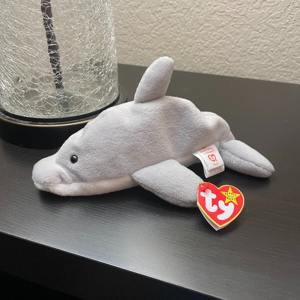 NWT!! Ty Beanie Baby Flash. Many Errors on Tag!! Mint Condition!! PVC Pellets!!